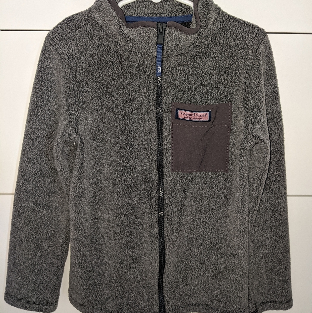 Vineyard Vine's Sherpa Full Zip Sweater (Size 6)